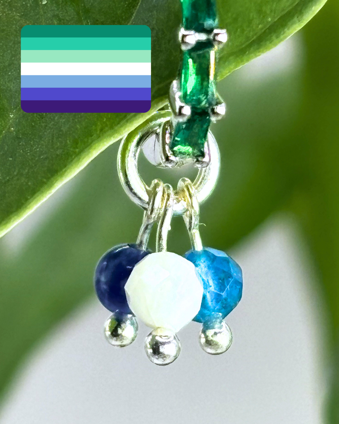 MLM / Gay / NWLNW Pride Grape Crystal Earring Charm