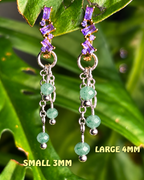 Green Aventurine Lily of the Valley Crystal Earring Charm