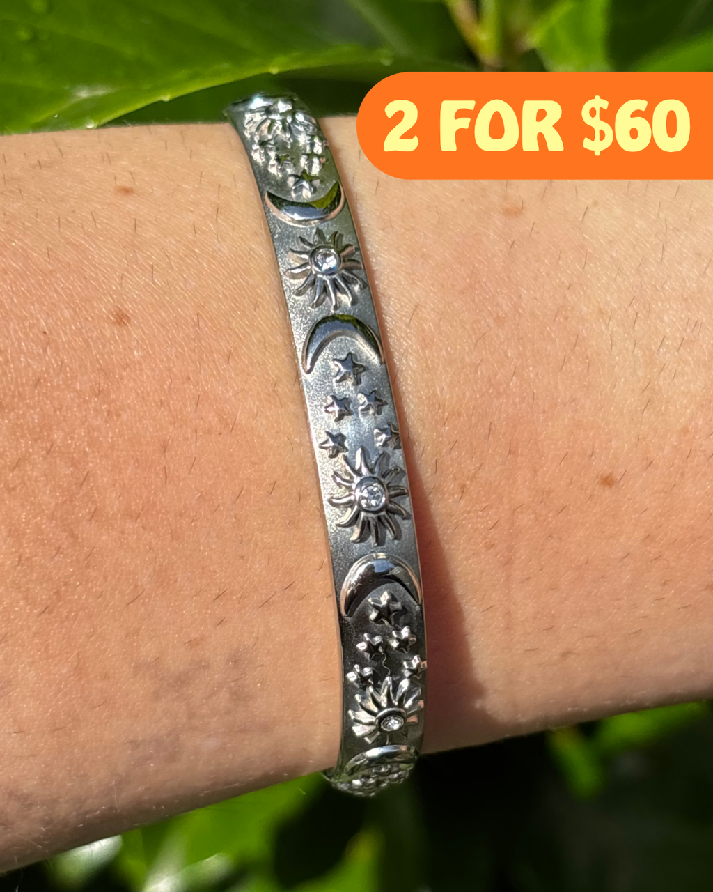 The Sun & Her Stars Celestial Silver Cuff