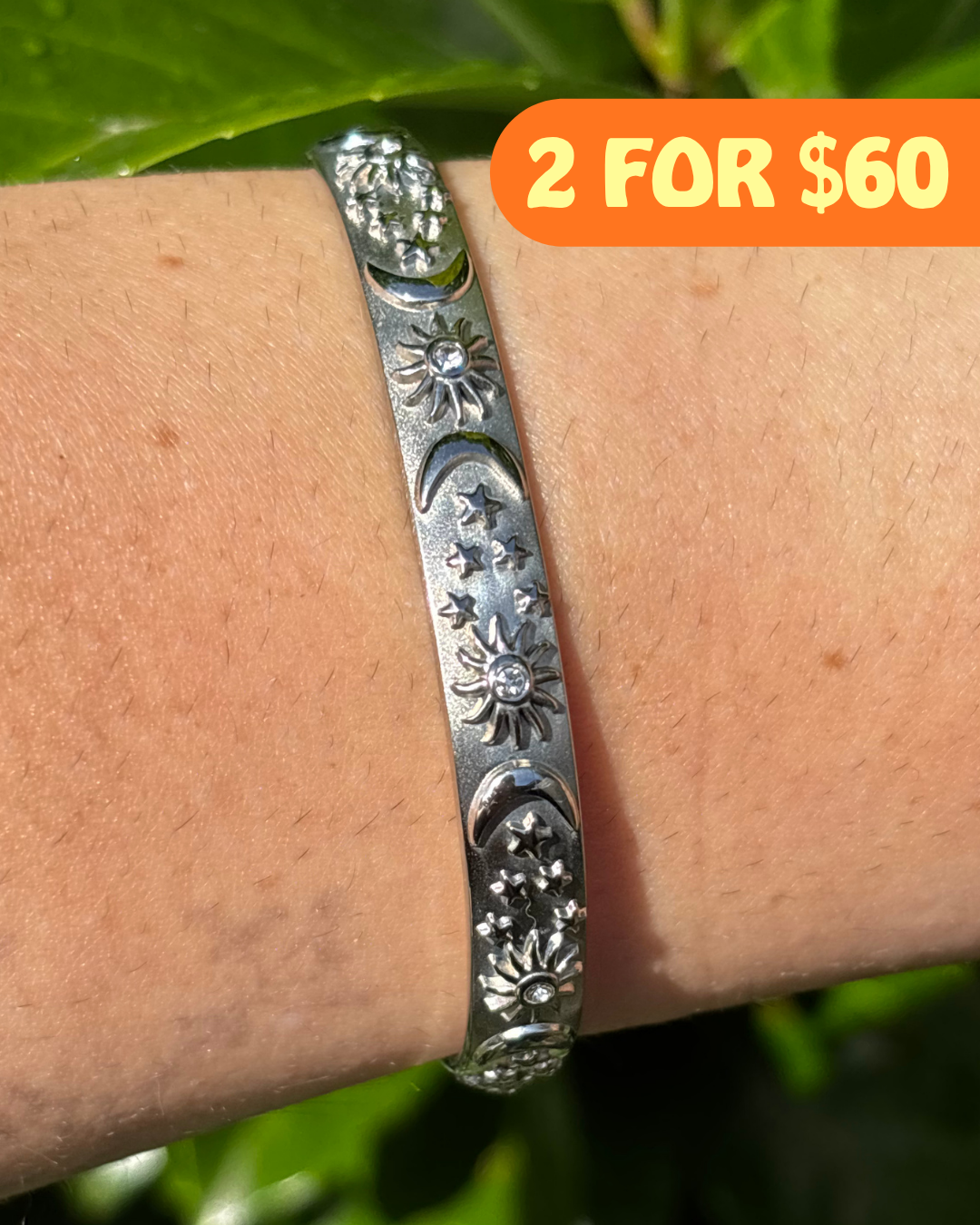 The Sun & Her Stars Celestial Silver Cuff