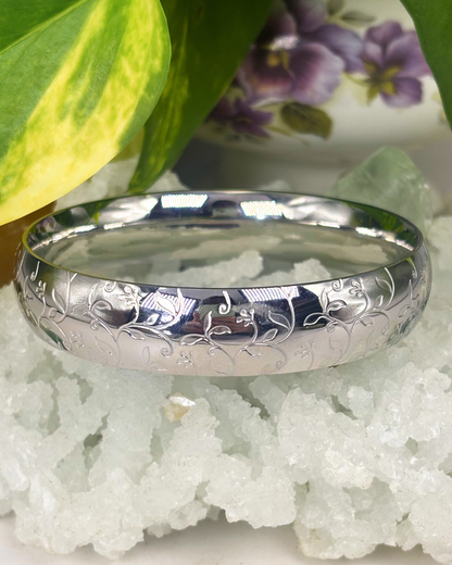 Silver Castle Vines Chunky Vintage Inspired Bracelet 16mm