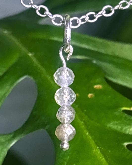 Labradorite Long Necklace Charm