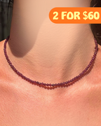 Garnet Crystal Necklace
