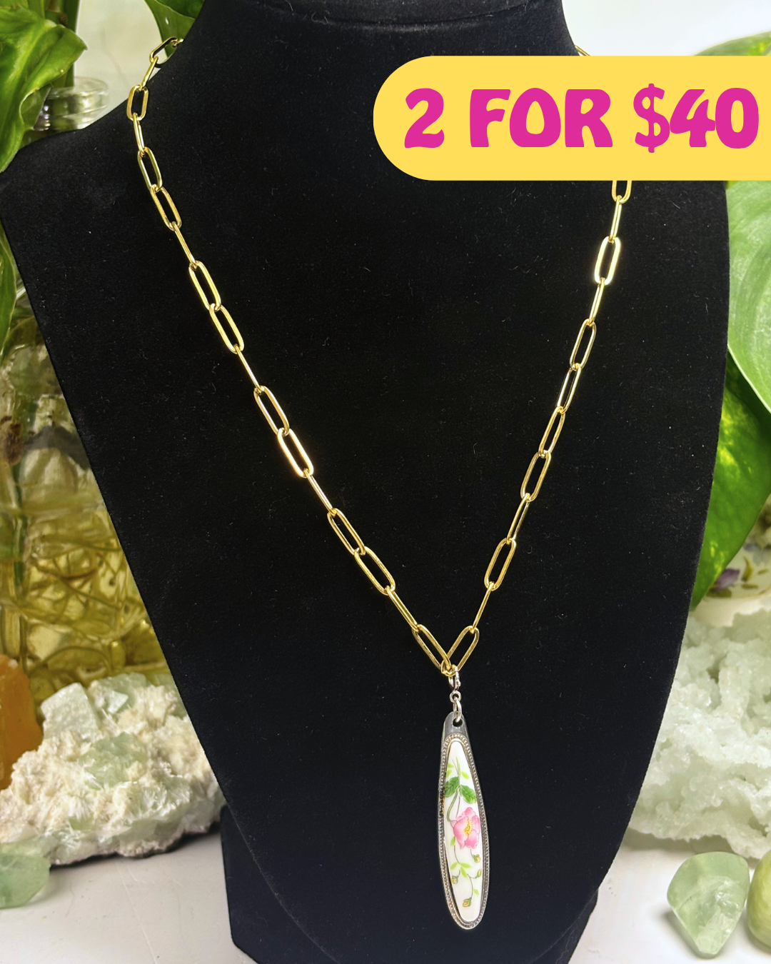 Medium Gold Paperclip Chain Necklace 50CM