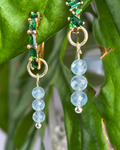 Aquamarine Triple Dew Drop Charms PAIR