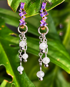 Moonstone Lily of the Valley Crystal Earring Charm