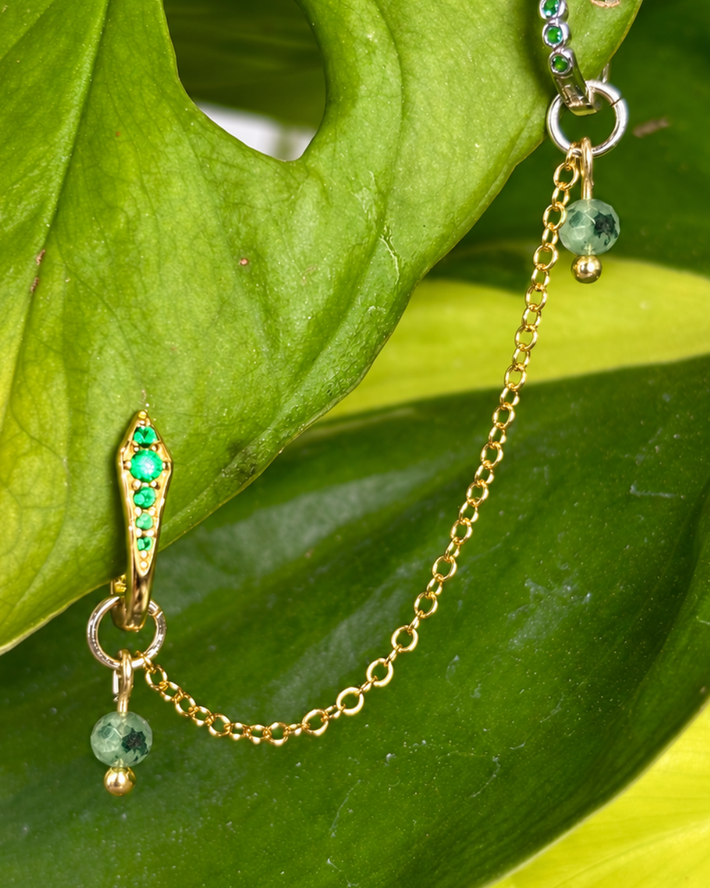 Moss Agate Aphrodite Chain