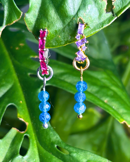 Apatite Triple Dew Drop Charms PAIR
