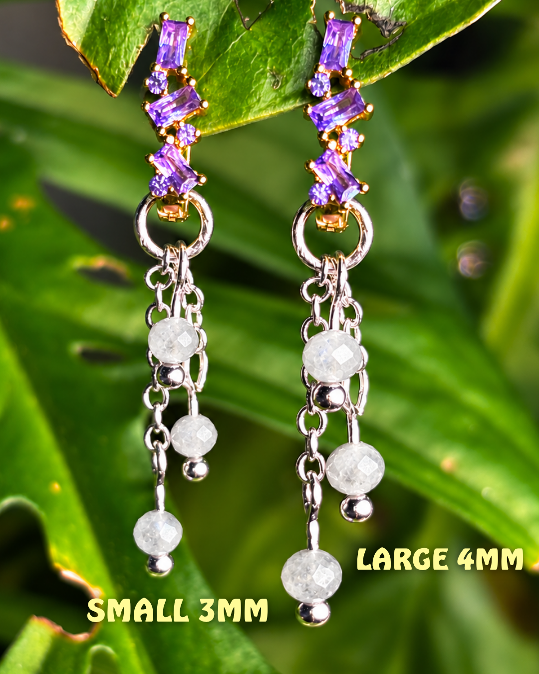 Moonstone Lily of the Valley Crystal Earring Charm