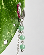 Green Aventurine Waterfall Earring Chain