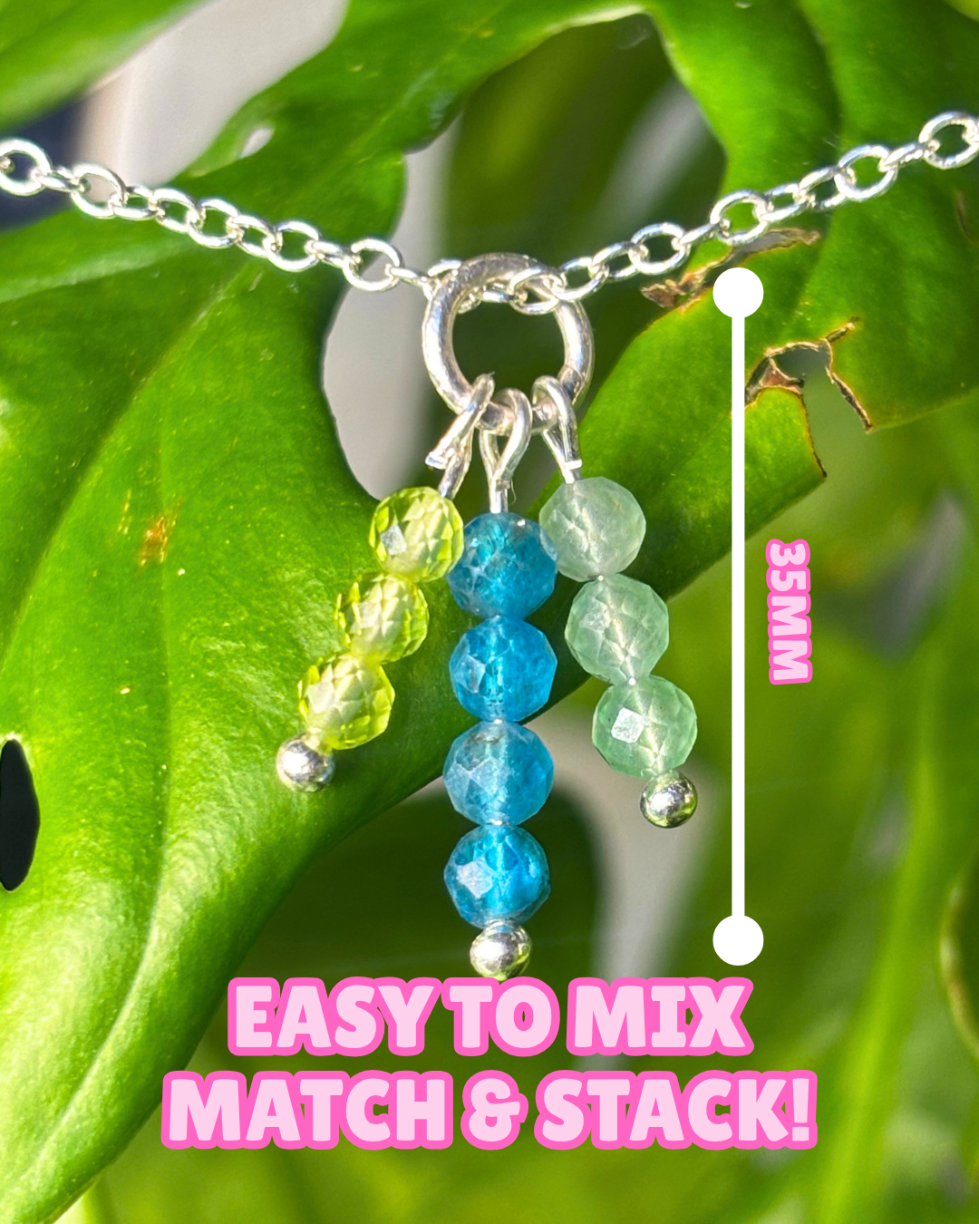 Sgaitarius Triple Sparkle Necklace Charm