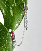 Aquamarine Waterfall Earring Chain