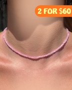 Rose Quartz Crystal Necklace