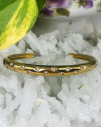 White Star Gold Cuff Bracelet