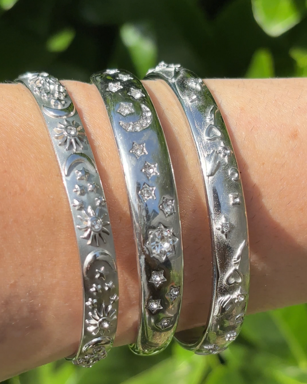 The Night Sky Chunky Silver Cuff