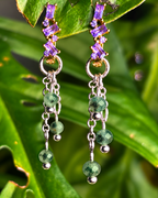 Moss Agate Lily of the Valley Crystal Earring Charm