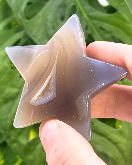 Druzy Agate Star Carving 1