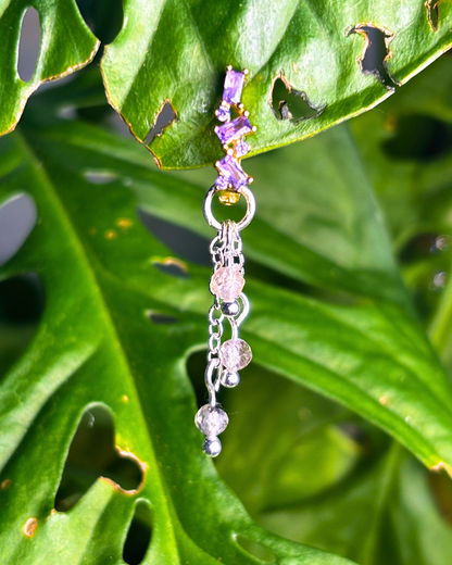 Labradorite Lily of the Valley Crystal Earring Charm