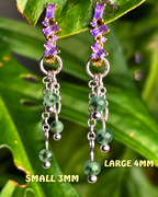 Moss Agate Lily of the Valley Crystal Earring Charm