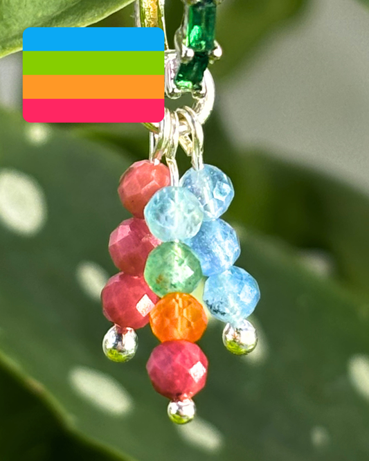 Panromantic Pride Triple Sparkle Charm