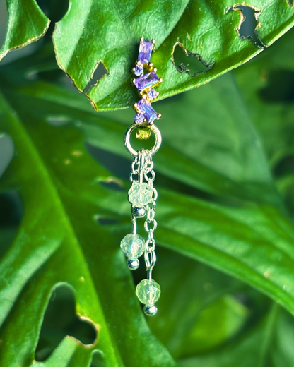 Green Aventurine Lily of the Valley Crystal Earring Charm