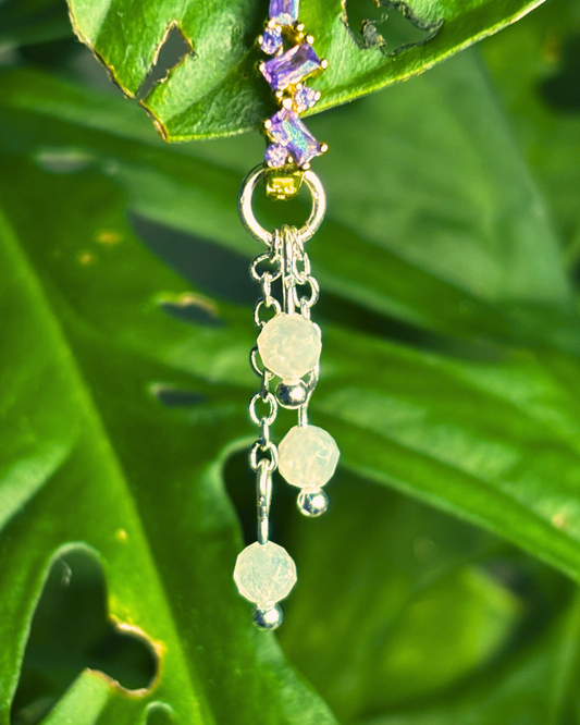 Prehnite Lily of the Valley Crystal Earring Charm