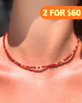 Carnelian Crystal Necklace