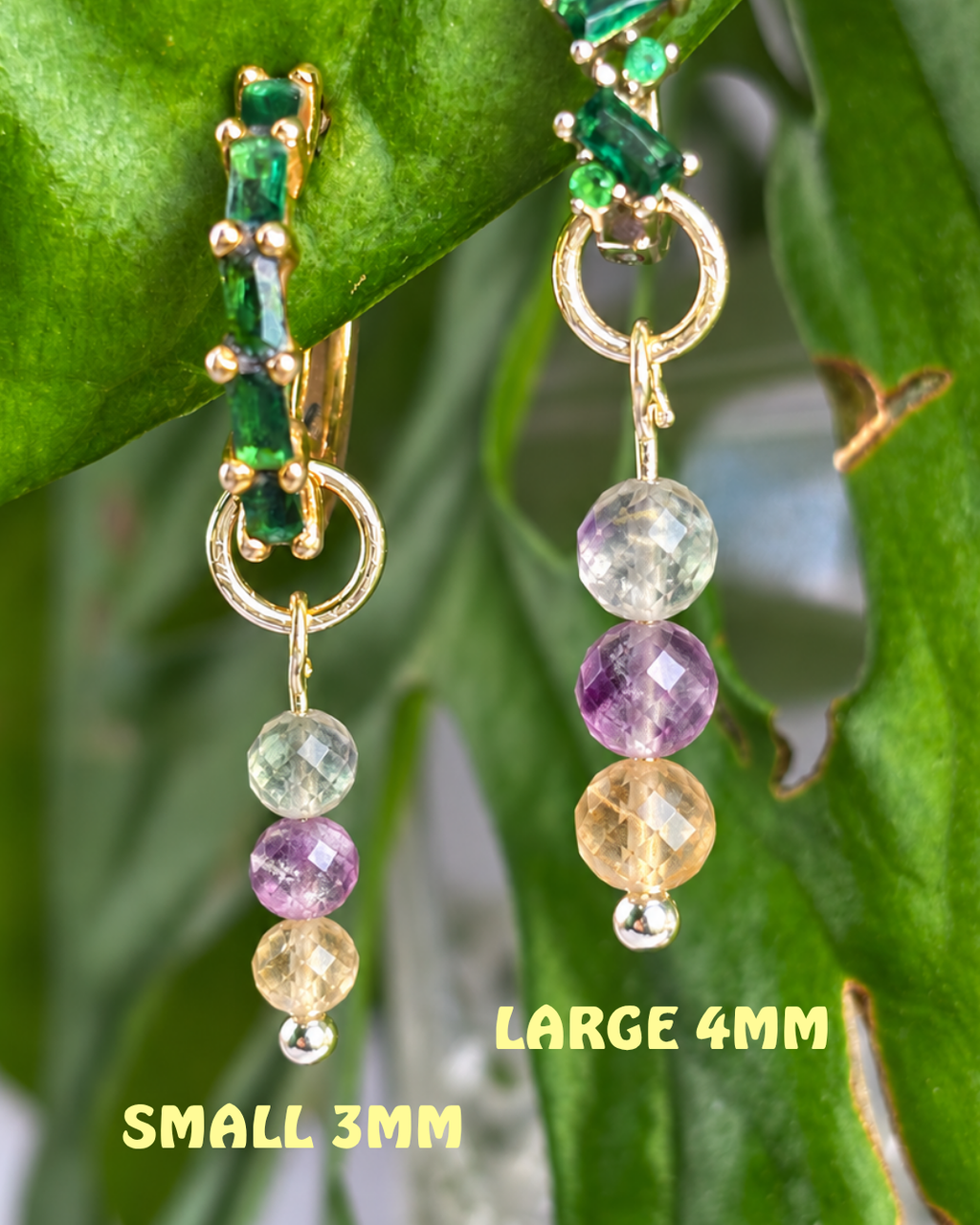 The Triple Dew Drop Earring Charm PAIR