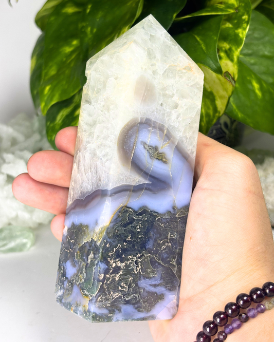 XL Moss Agate Tower 1