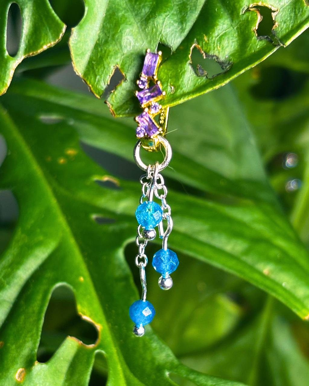 Apatite Lily of the Valley Crystal Earring Charm