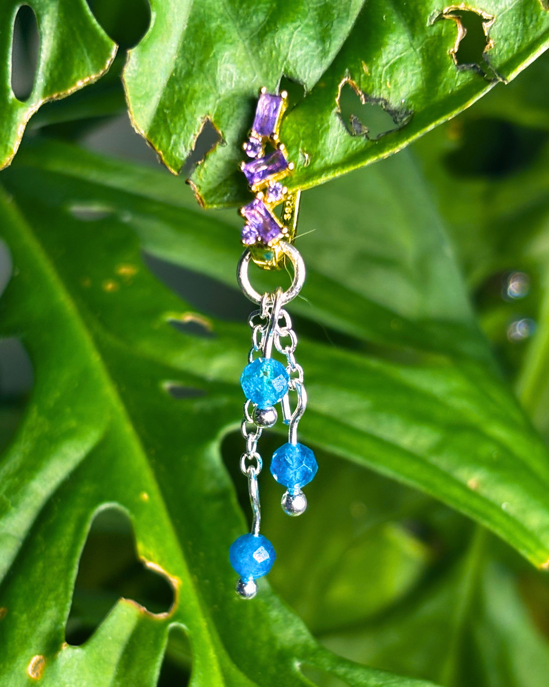 Apatite Lily of the Valley Crystal Earring Charm