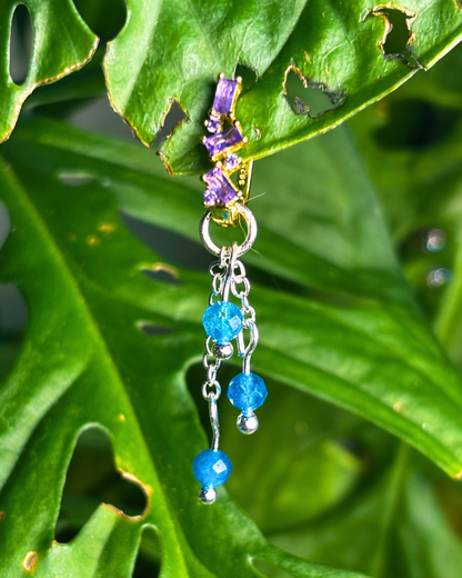 Apatite Lily of the Valley Crystal Earring Charm