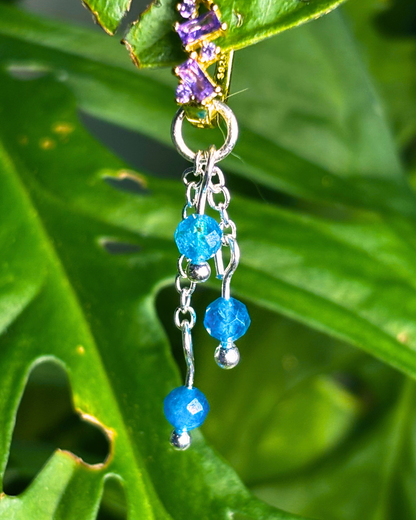 Apatite Lily of the Valley Crystal Earring Charm