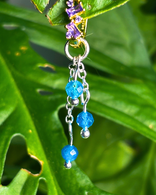 Apatite Lily of the Valley Crystal Earring Charm
