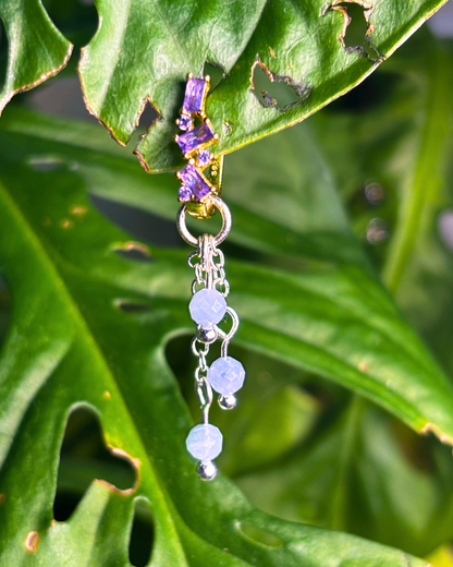 Angelite Lily of the Valley Crystal Earring Charm