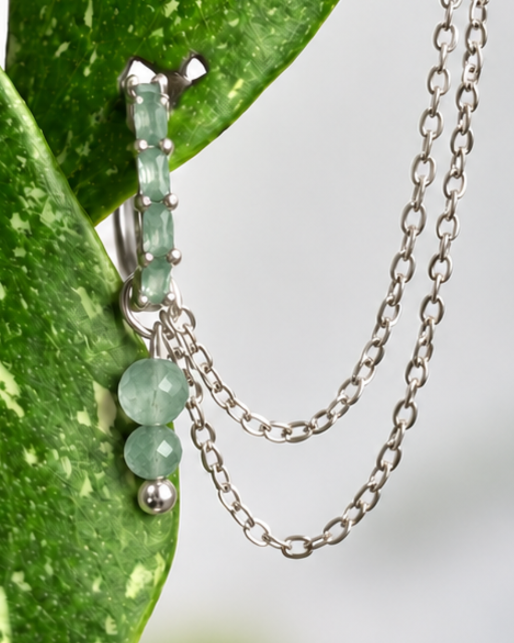 Green Aventurine Cordellia Earring Chain