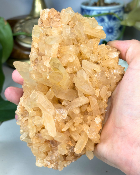 XL Tangerine Quartz Cluster