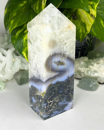 XL Moss Agate Tower 1