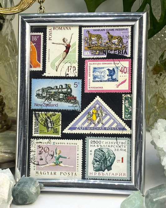 The Arts & Nature Silver Vintage Stamp Frame