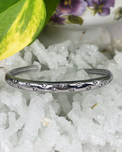White Star Silver Cuff Bracelet