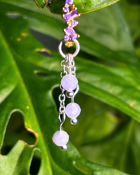Moonstone Lily of the Valley Crystal Earring Charm