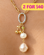 The Oval Mixed Metals Clasp Necklace