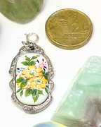 Yellow Flower Silver Spoon Charm