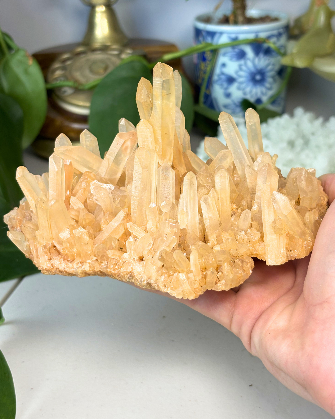 XL Tangerine Quartz Cluster