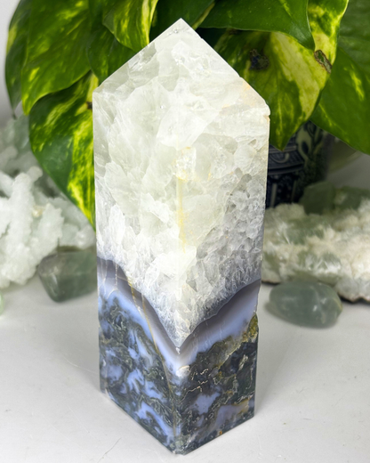 XL Moss Agate Tower 1
