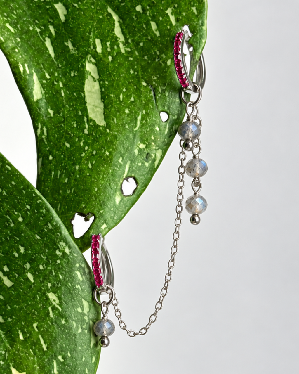 Labradorite Waterfall Earring Chain