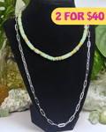 Long Silver Paperclip Chain Necklace 60CM