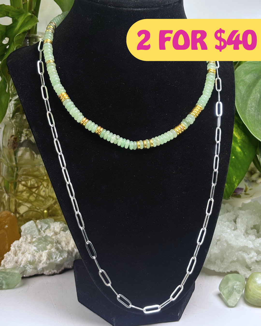 Long Silver Paperclip Chain Necklace 60CM