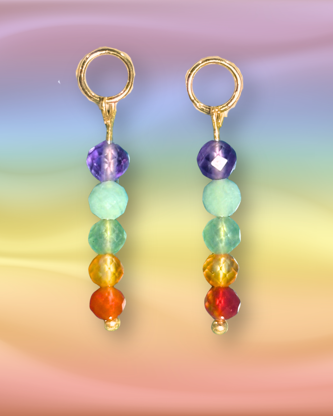 Rainbow Earring Charms PAIR