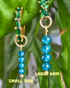 Apatite Long Dew Drop Charms PAIR